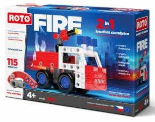 ROTO Stavebnice 2v1 Fire, 115 dílků (poškozená) - neuveden