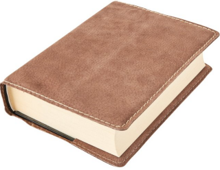 Kožený obal na knihu KLASIK - Hnědá semiš (XL) - neuveden