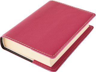 Kožený obal na knihu KLASIK - Růžová (XL) - neuveden