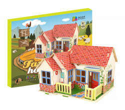 NiXiM Dřevěné 3D puzzle - Dům na farmě - neuveden