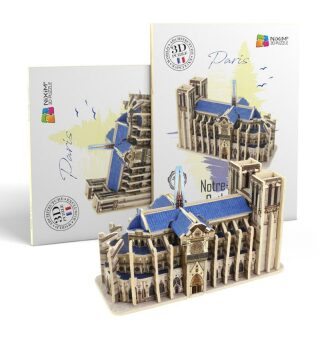 NiXiM Dřevěné 3D puzzle - Katedrála Notre Dame - neuveden