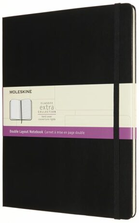 Moleskine Zápisník černý XL, tvrdý linkovaný-čistý - neuveden
