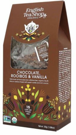 English Tea Shop Čaj Čokoláda, rooibos, vanilka, 15 pyramidek - neuveden
