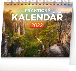 Kalendář 2022 stolní: Praktický kalendář, 16,5 × 13 cm - neuveden