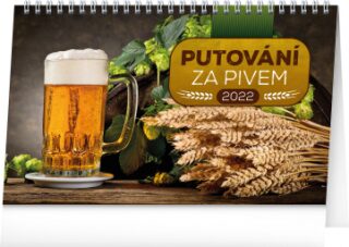 Stolní kalendář Putování za pivem 2022, 23,1 x 14,5 cm - neuveden