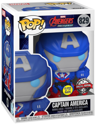 Funko POP Marvel: Marvel Mech- Captain America (exklusive special edition GITD) - neuveden