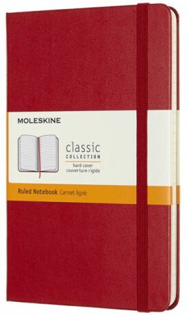 Moleskine - zápisník - linkovaný, červený S - neuveden
