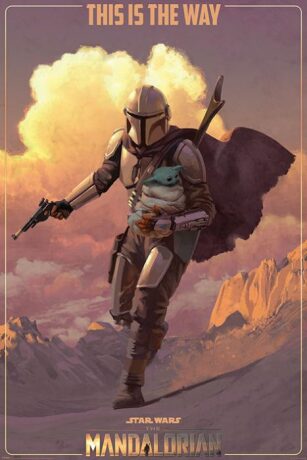 Plakát 61x91,5cm Star Wars: The Mandalorian - On The Run - 