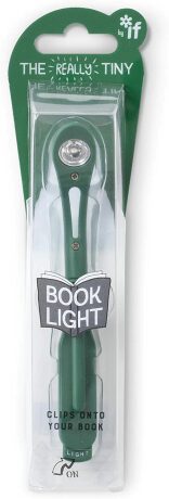 Lampička do knížky s LED úzká - tmavě zelená - neuveden