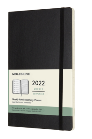 Moleskine Plánovací zápisník 2022 černý L, měkký - neuveden