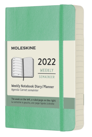 Moleskine Plánovací zápisník 2022 zelený S, měkký - neuveden
