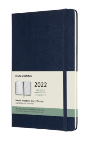 Moleskine Plánovací zápisník 2022 modrý L, tvrdý - neuveden