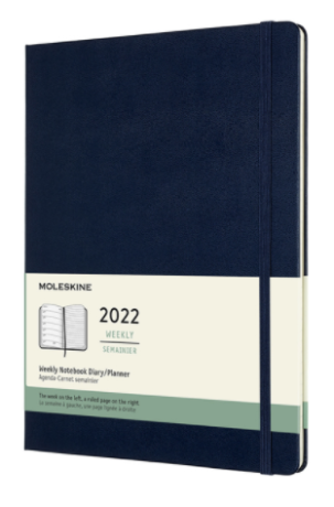 Moleskine Plánovací zápisník 2022 modrý XL, tvrdý - neuveden