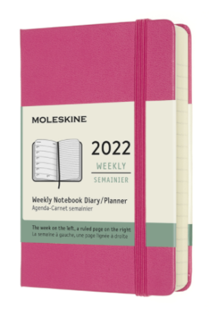 Moleskine Plánovací zápisník 2022 růžový S, tvrdý - neuveden