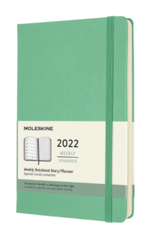 Moleskine Plánovací zápisník 2022 zelený L, tvrdý - neuveden