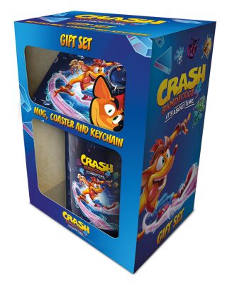 Crash Bandicoot dárková sada (hrnek, podtácek, klíčenka) - neuveden