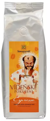 Káva Vídeňské pokušení Espresso zrnková (pražená, bio, 500g) - 