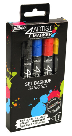4Artist Marker SEt 5 Nibs 4 mmAssort.Basic - 