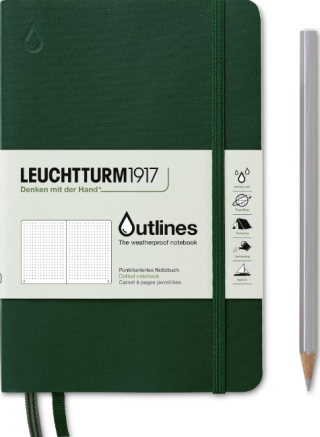 Zápisník Leuchtturm1917 Outlines - zelený - 