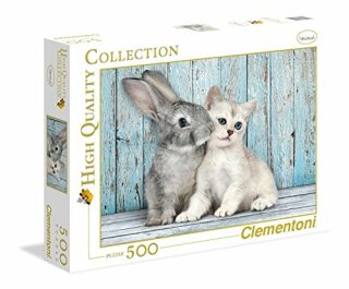 Puzzle kočka a králík - 500 dílků  - neuveden