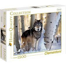 Puzzle vlk v zimě - 1500 dílků  - 