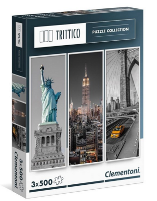 Vertikální puzzle New York - 3 x 500 dílků - 