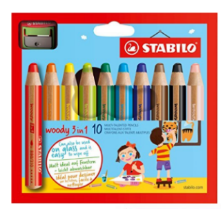 STABILO pastelky Woody 10ks v pouzdře s ořezávatkem (poškozená) - neuveden