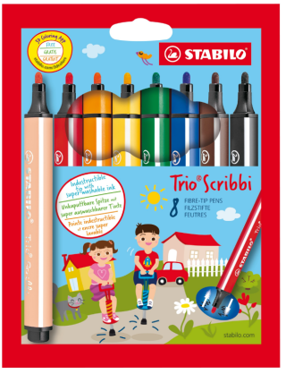 STABILO fixy Trio Scribbi 8 ks - neuveden
