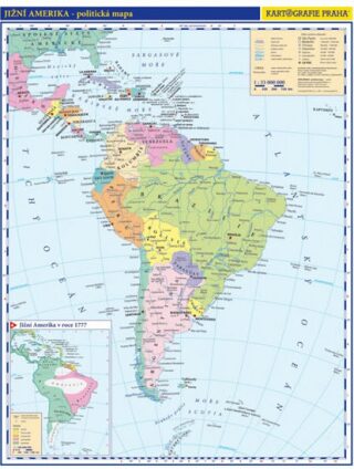 Jižní Amerika Obecně příruční politická mapa