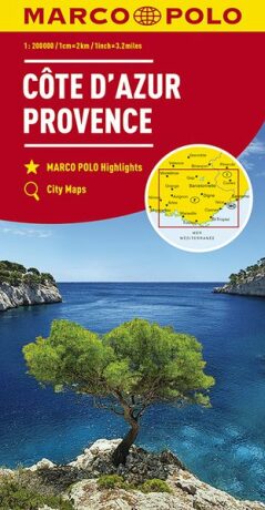 Francie - Azurové pobřeží, Provence mapa 1:200T - neuveden