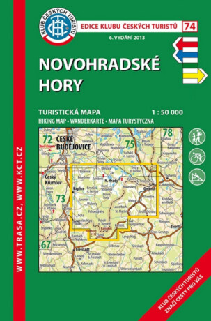 KČT 74 Novohradské hory 1:50 000 / Turistická mapa, 7. vydání 2017 - 