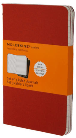 Moleskine - Notesy 3 ks - červené, linkované S - neuveden