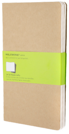 Moleskine - Notesy 3 ks -  béžové, čisté L - neuveden