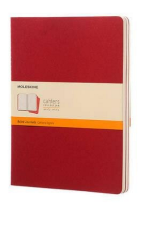 Moleskine - Notesy 3 ks - červené, linkované XL - neuveden
