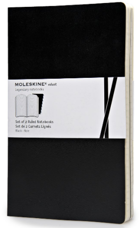 Moleskine - zápisníky Volant 2ks - linkované, černé L  - neuveden