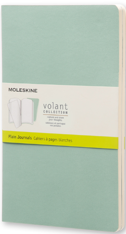 Moleskine - zápisníky Volant 2 ks - čisté, zelené L - neuveden