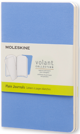 Moleskine - zápisníky Volant 2 ks - čisté, modré S - neuveden