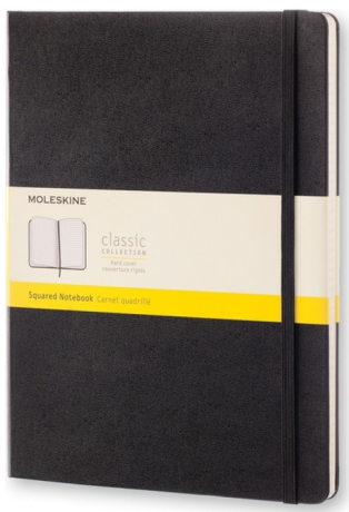 Moleskine - zápisník - čtverečkovaný, černý XL - neuveden