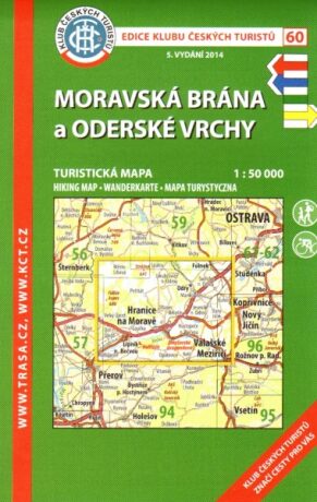 Moravská brána,Oderské vrchy /KČT 60 1:50T Turistická mapa - neuveden