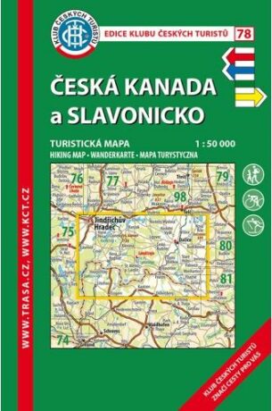 Česká Kanada,Slavonicko /KČT 78 1:50T Turistická mapa - neuveden