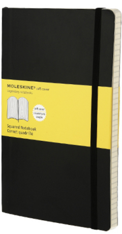 Moleskine - zápisník - čtverečkovaný, černý L - neuveden