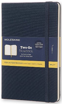 Moleskine - zápisník Two - go - modrý  - neuveden