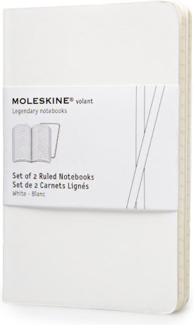 Moleskine - zápisník Volant - linkovaný,bílý S - neuveden