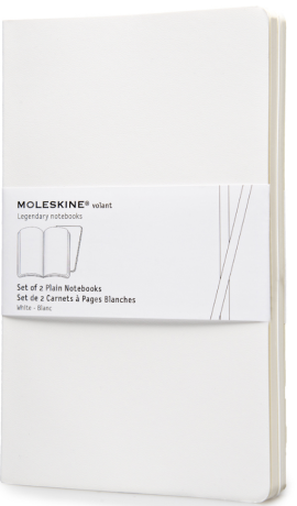 Moleskine - zápisník Volant 2 ks - čistý, bílí L - neuveden