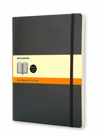 Zápisník Moleskine - měkké desky, XL, linkovaný - černý - neuveden