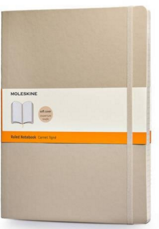 Moleskine: Zápisník měkký linkovaný béžový XL - neuveden