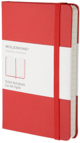 Moleskine - zápisník - linkovaný, červený S - neuveden