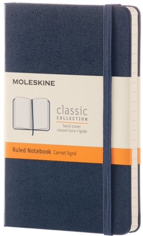 Moleskine - zápisník - linkovaný, modrý S - neuveden