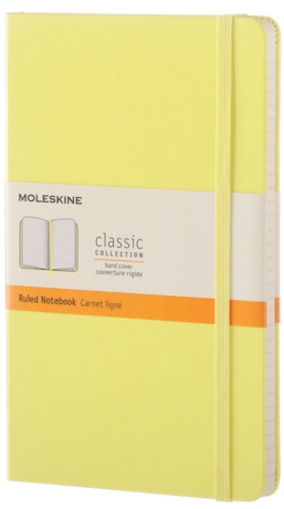 Moleskine - zápisník - linkovaný, žlutý L - neuveden