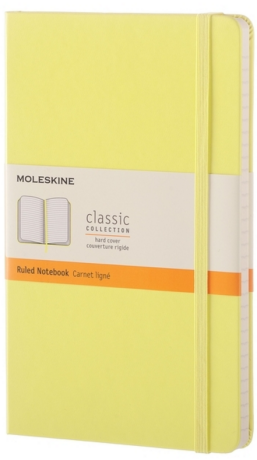 Moleskine - zápisník - linkovaný, žlutý L - neuveden